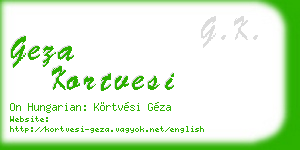 geza kortvesi business card